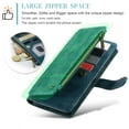 thumbnail image 6 of Allytech Wallet Case for Samsung Galaxy S23 FE, Card Slots + Cash Slot + Zipper Pocket Large Capacity PU Leather Case with Hand Strap, [All-Round Shockproof] Magnetic Clasp Kickstand Case, Blue, 6 of 10