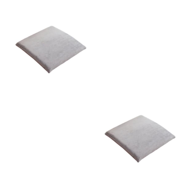 Wosthever Cojín para silla con lazos para taburete, almohada de respaldo, espuma viscoelástica, almohadilla para la escuela y la oficina, Gris 2Conjunto