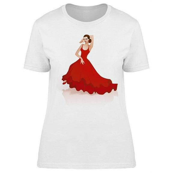 Flamenco Girl Design T-Shirt Women -Image by Shutterstock, Female XX-Large