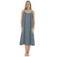 thumbnail image 1 of Ujnder Women's Nightgown Solid Color Plus Size Petticoat Loose Long Style Blue L, 1 of 4