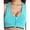 Green, variant on Women's Zipfront Seamless Padded Racerback Sports Bra Running Gym Yoga Fitness High Impack Tops Tank
