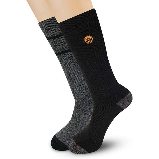 entregar carrete ampliar Timberland Men's 2-Pack Core Stripe Boot Socks, Black, One Size -  Walmart.com