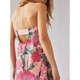 thumbnail image 6 of Women'S Floral Maxi Dress Sleeveless Backless A-Line Long Flowing Dress Hollow Back Spaghetti Strap Sundress Pink S, 6 of 8