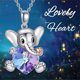 thumbnail image 2 of Elefante Personalizar Corazón Collar para Mujeres Collar Collar Memorial Colgante Joyería Regalo, 2 of 7