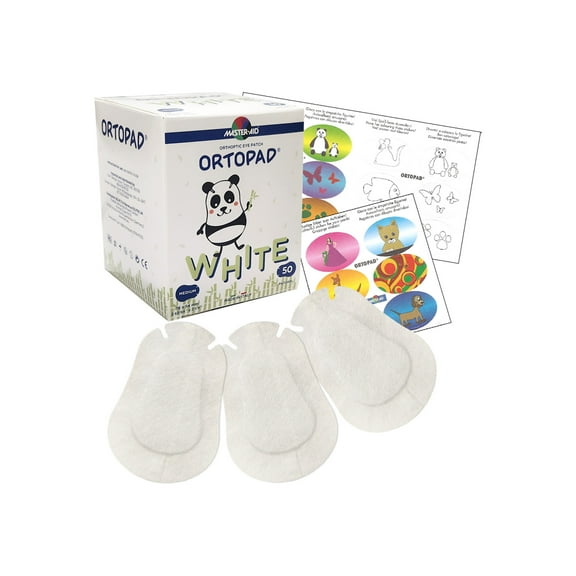 Ortopad® Bamboo Adhesive Eye Patches, 50/Box (Medium Size, 2-4 yrs), White