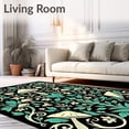thumbnail image 2 of ODIKA 6x9 Machine Washable Non-Slip Area Rug, Mystic Forest Toadstool and with Flourishing Botanicals Ultra Soft Rug, None, 556983, 2 of 7
