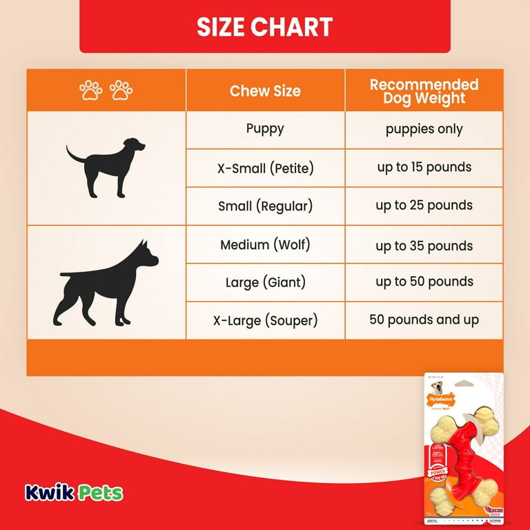 Nylabone Dura Chew Double Bone Bacon Flavor Souper Dogs 50 lbs Walmart