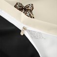 thumbnail image 4 of meiyoeat cheetah Bow Initial Bedding,Leopard Print Monogram A Duvet Cover Full,Black Reversible,3 Pieces,1 Duvet Cover and 2 Pillowcases, 4 of 6