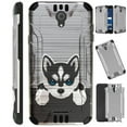 thumbnail image 1 of WORLD ACC Silver Guard Compatible with Cricket Icon | AT&T Radiant Core Case Slim Hybrid Phone Cover (Cute Dog, 1 of 3