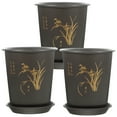 thumbnail image 6 of FUEENIRVA 3 Sets of Plastic Planter Nursery Pots for Kitchen Dark Red, 6 of 8
