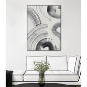 Giant Art Canvas 30x40 Zen Flow II Framed in Multi-Color