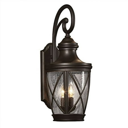 Allen Roth Castine 23 75 In H Rubbed Bronze Outdoor Wall Light