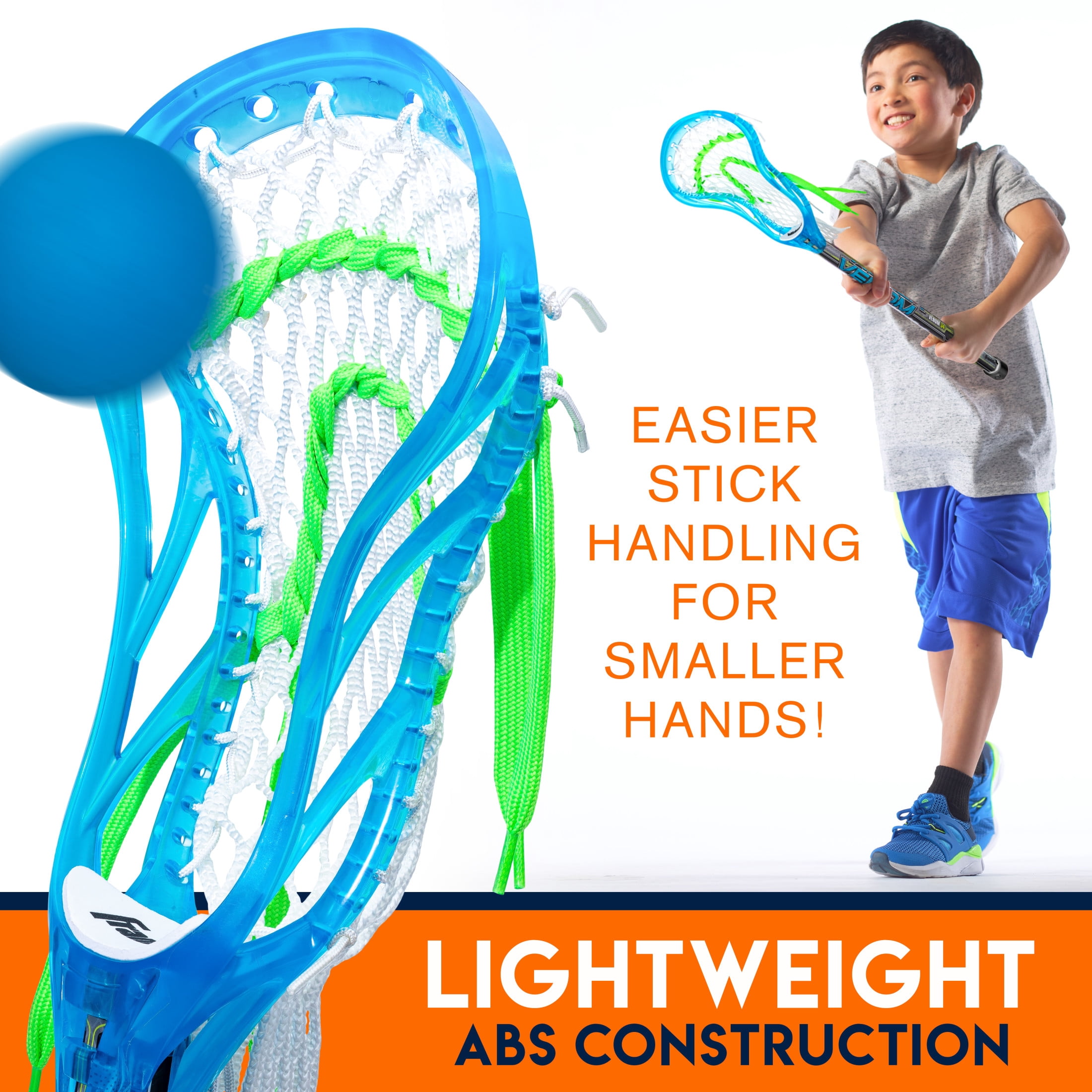 Franklin Sports Youth 34" Mini Pro Style Lacrosse Stick & Ball Set