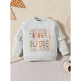 thumbnail image 4 of Liacowi Baby Girls Skirt Set Toddler Thanksgiving Letter Print Sweatshirt and Plaid Mini Skirt Outfits Infant Suits, 4 of 9