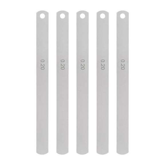 5 Packs Mn Steel Feeler Gauge 0.2mm Thickness 150mm Length Metric Filler Thickness Gage Gap Measuring Tool