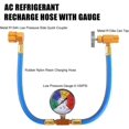 thumbnail image 5 of AC Charge Hose with Gauge, Car R134A Refrigerant Recharge Kit, Auto Air Conditioning U Charging Hose Low Pressure Measuring Meter with 1/2" Acme Can T, 5 of 5