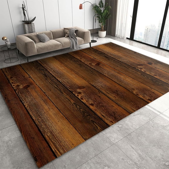 Barn Door Mat 2x3ft Rustic Barn Door Farmhouse Rug, Vintage Countryside Farmhouse Wood Board Washable Rugs, with Non-Slip Backing Floor Carpet for Dining Room Home Office