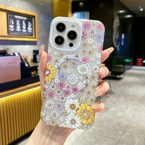 Nalacover Magnetic Clear Case for iPhone 14 Pro Max, Flowers Floral Pattern Frosted Translucent Slim Fit Cover Compatible with MagSafe Wireless Charging Hybrid PC   TPU Shockproof Case,Pattern-H