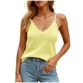thumbnail image 3 of Loopsun Women Summer Blouse V Neck Sleeveless Lace Adjustable Strap Camisoles, 3 of 5