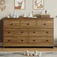 thumbnail image 4 of YouTrend 7 Drawer Dresser, Modern Brown Chests of Drawers Wood Adult Storage Cabinet for Bedroom Living Room Hallway, 4 of 11