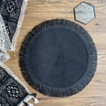 thumbnail image 2 of KYAIGUO Absorbent and Non-slip Potting Mat Round Woven Coaster Absorbent and Non-slip Washable(Black), 2 of 9
