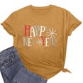 thumbnail image 4 of Fankiway T-Shirt Décontracté à Manches Courtes pour Femme avec Imprimé du Nouvel An, Col Rond, Haut à Manches Courtes, Haut/chemise à Manches Courtes à Col Rond, Ensemble de Vêtements pour Femmes, Tenues pour Femmes, Ensemble 2 Pcs, 4 of 7