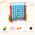 thumbnail image 3 of Costway Giant 4-in-a-Row Game Set with Ring-toss, Basketball Hoop, Golf Club & Cup Holders Light Green + Orange, 3 of 10