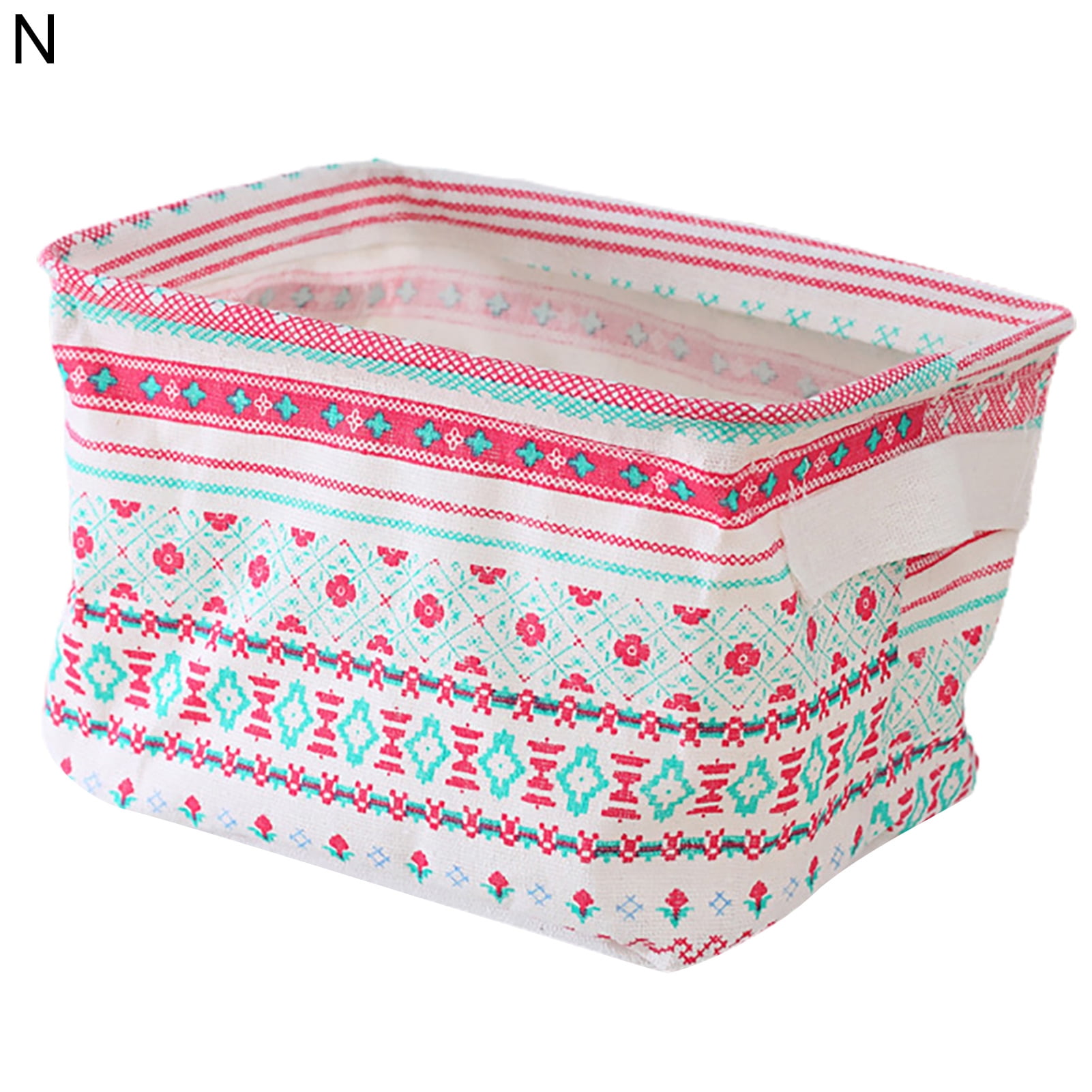HEVIRGO Decorative Storage Bin with Handle Cotton Flax Widely Usage