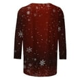 thumbnail image 5 of Feancey Christmas Shirt Womens Plus Size Tunic Tops Holiday Novelty Xmas Tree Print T-Shirts Holiday Casual Round Neck Loose Blouse Cute Tees Red 4XL, 5 of 5