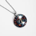 thumbnail image 4 of Hearts Battle Glass Design Circle Pendant Necklace - Elegant Jewelry Piece, 4 of 5