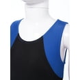 thumbnail image 5 of Alvivi Kids Girls Boys Athletic Tank Top Gymnastics Workout Leotards Wrestling Singlet with Shorts Blue 6, 5 of 7
