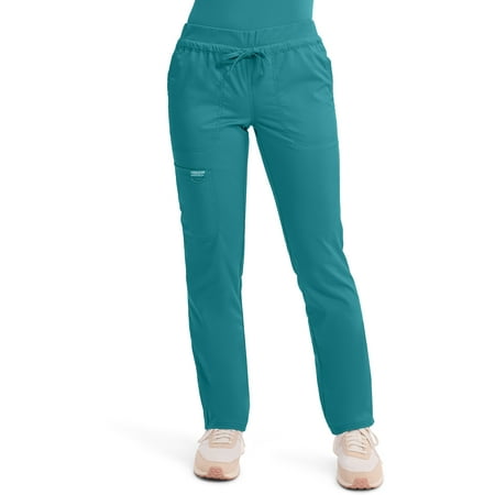 Cherokee Workwear Revolution Women's Scrubs Pant Mid Rise Tapered Leg Drawstring WW105