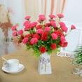 thumbnail image 4 of Farfi Flower Vase Unbreakable Square Opening Desktop Decoration Imitation Rattan Woven Plastic Vase for Home Couple (White), 4 of 11