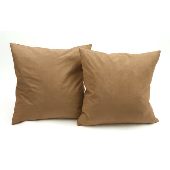 Deluxe Comfort Decorative Faux Suede Throw Pillow (Set of 2) - Walmart.com