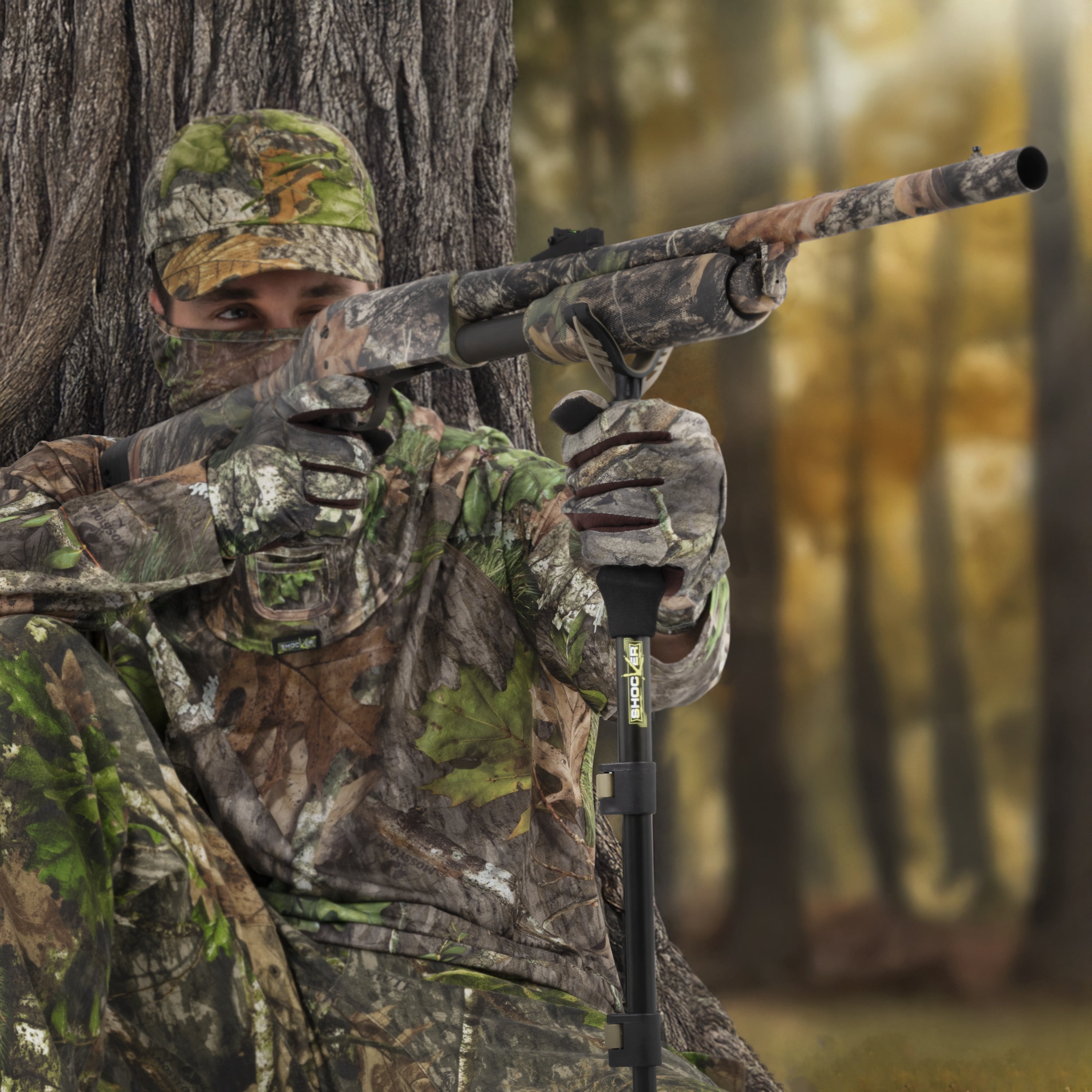 Allen Company Shocker Turkey Shooting Stick - Adjustable 14.5" to 34" Aluminum Monopod - Olive