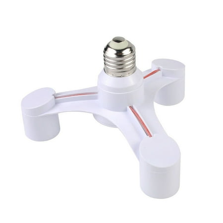 

3 in 1 Light Socket Splitter E27 Adapter LED Standard Lights Bulbs Converter for Home Office Basement