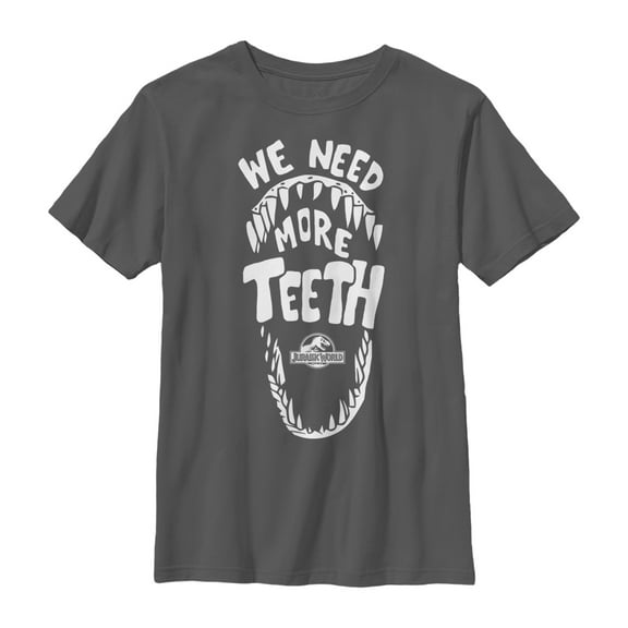 Boy's Jurassic World Need More Teeth Graphic Tee Charcoal Medium