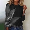 thumbnail image 5 of jjayotai Plus Size Womens Long Sleeve Shirts Round Neck Floral Printed Basic Tees Classic Fitted Tunic Tops Casual Fashion Dressy Clothes, 5 of 6