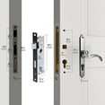 Solid Brass Lever Handle Mortise Lock Set for Screen/Storm Door