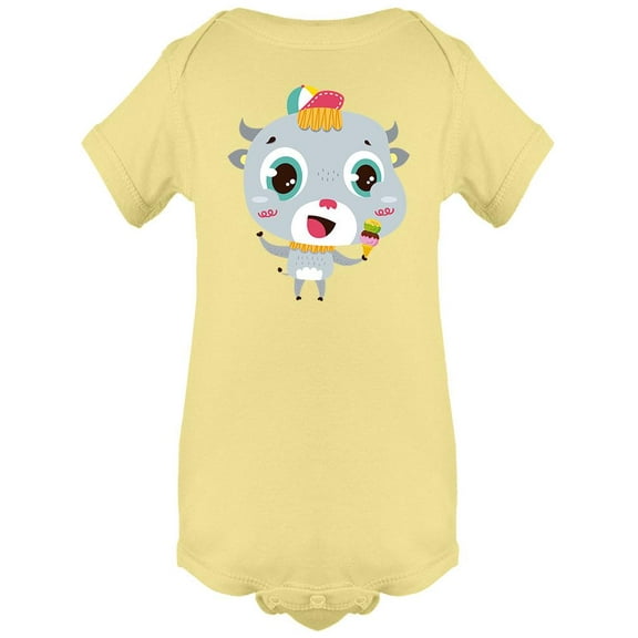 Buffalo Eating Ice Cream Bodysuit Infant -Image by Shutterstock,  18 Months