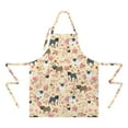 thumbnail image 2 of Pugs and Pioneer Flower Apron-Garden Aprons for Women with Pockets-Cotton Linen Waterproof Kitchen Cooking Gardening Aprons Adjustable for Kitchen,Cooking,BBQ and Salon 33x27 Inch, 2 of 7