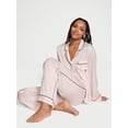 thumbnail image 2 of Conjunto de pijama Victoria's Secret Satin para mujer a rayas rosas, 2 of 4