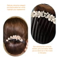 thumbnail image 3 of MasteelfCA 2Pcs Bride Hair Comb Wedding Pearls Hair Comb Bridal Rhinestone Hair Accessory, 3 of 8