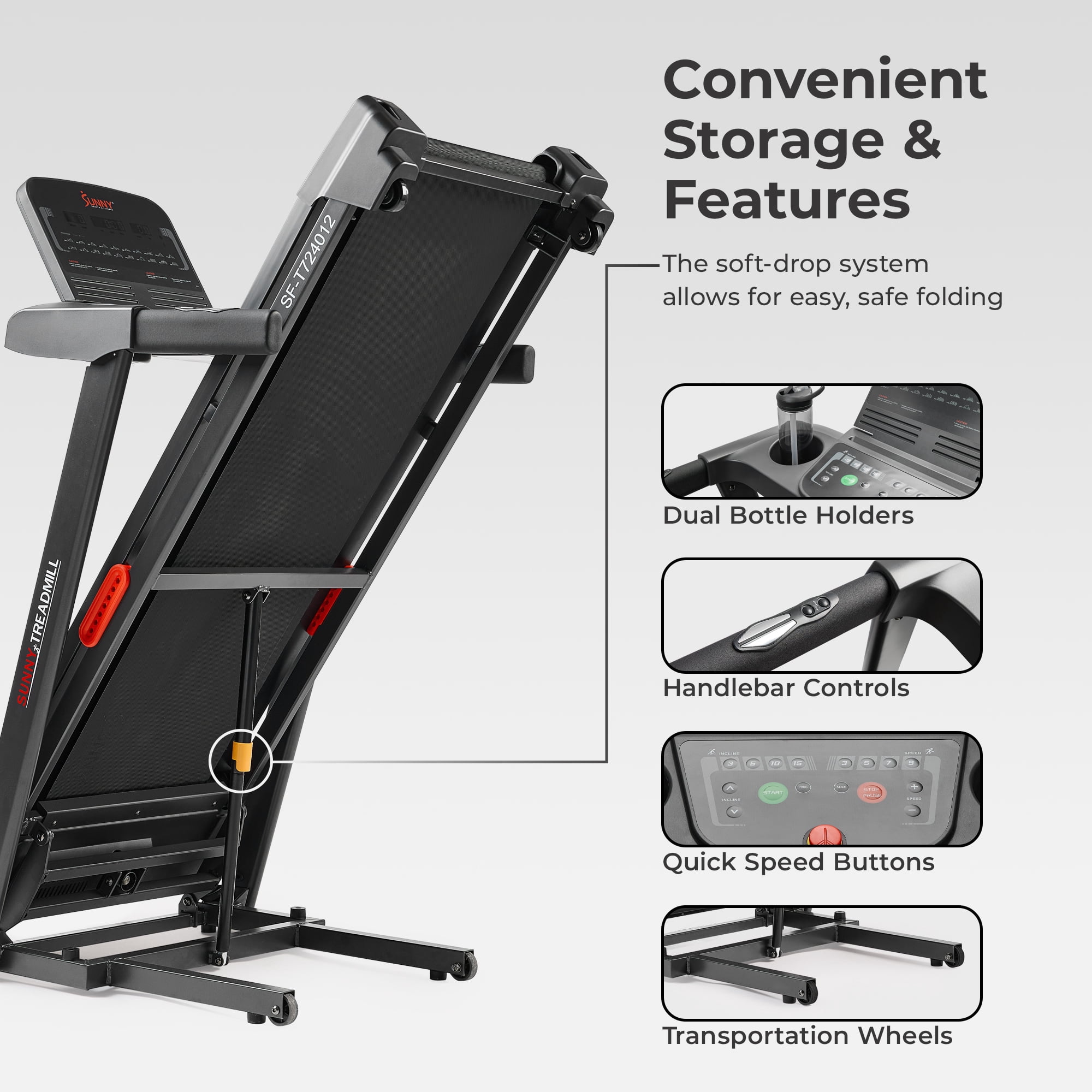 Sunny Health & Fitness Active 400 Smart Auto Incline Treadmill