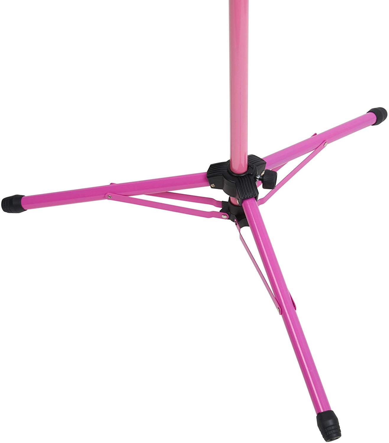 Audio2000'S AST4448 Portable Folding Steel Sheet Music Stand with Extra height Upto 60" and Carrying Bag, Pink/Magenta