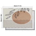 thumbnail image 5 of Brown Boho Abstract and Plant Pattern Summer Placemats Table Placemats Set Of 6-Linen Kitchen Washable Placemats Table Mats 11.8"x17.7" Non-Slip Heat Resistant, 5 of 5