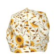 thumbnail image 4 of Naloa Brown Leaf Sunflower Beanie for Men Women Knitted Unisex Winter Hat Beanies Cap Knit Cuffed Beanies Hats, 4 of 7