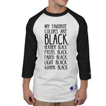 Halloween My Favorite Colors are Black Mens Long Sleeve Raglan T Shirt White-Black SM