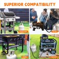 thumbnail image 3 of GasSaf 5FT 2 Stage Propane Regulator with Hose, 90 Degrees RV Propane Regulator for Dual Fuel Generator, RV, Camp Stoves, Gas Gri, 3 of 6