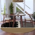 thumbnail image 3 of Brown Black Round Area Rug 6Ft Washable Circle Rugs for Bathroom Office, Farmhouse Striped Modern Abstract Art Non-Slip Carpet Floor Mats Indoor Outdoor Carpet Runner Aesthetic Home Decor, 3 of 8